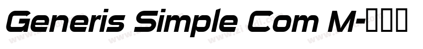 Generis Simple Com M字体转换
